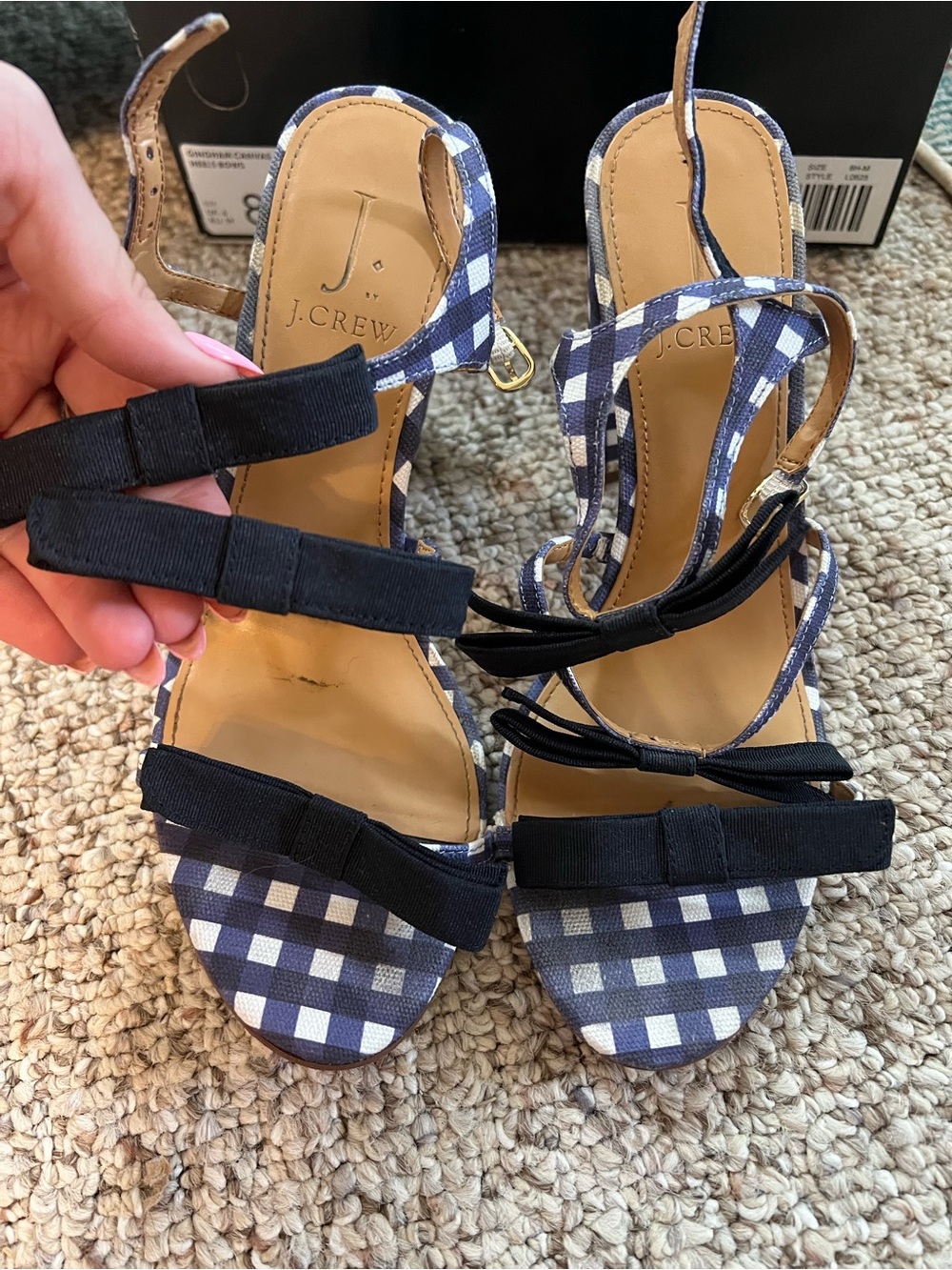 JCrew bow heels